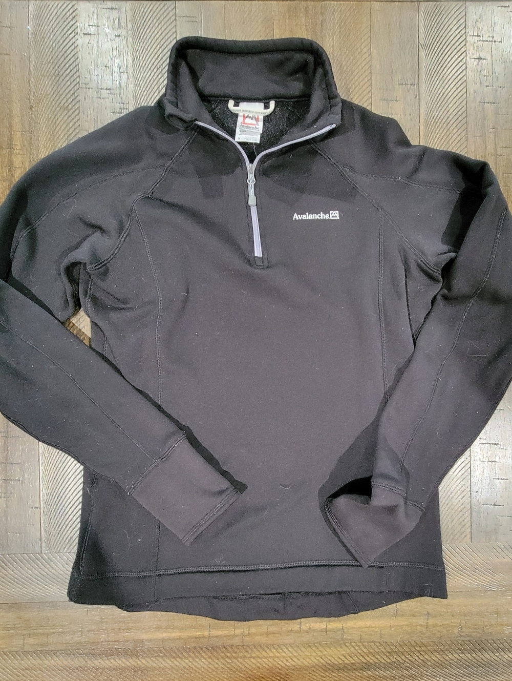 Avalanche Womens Size Small Soft Fleece 1/4 Zip Pullover Sweatshirt.. Black